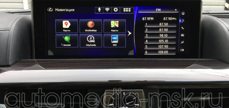 Установка навигационного блока Air Touch Performance 9 на Lexus LX 450d