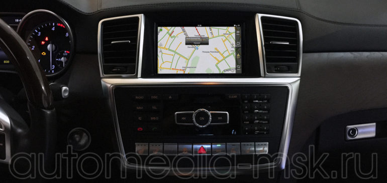 Установка навигационного блока Air Touch Performance 9 на Mercedes-Benz GLE
