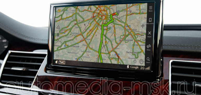 Установка навигации в Audi A8